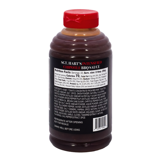 SGT. HART’S INTENSFIED CHIPOTLE BBQ SAUCE, 22.4oz