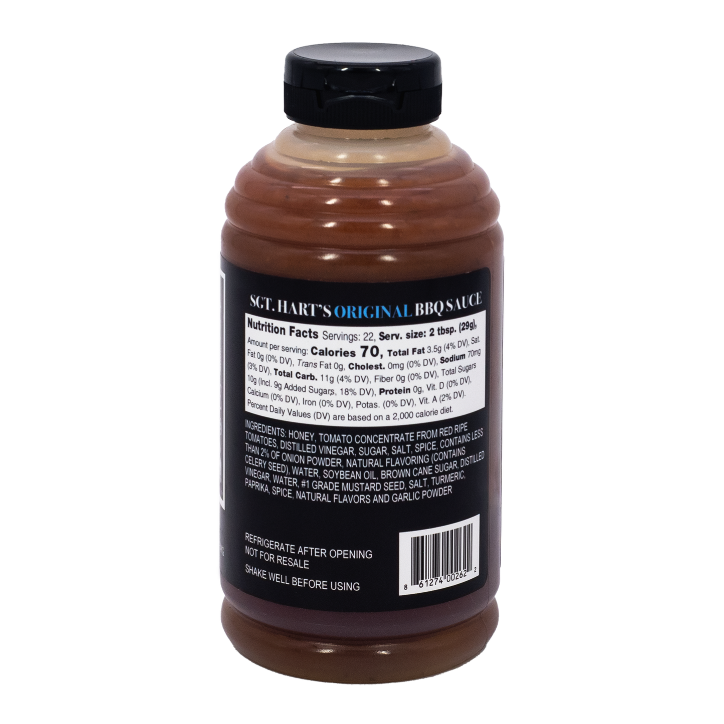 SGT Hart's Original BBQ Sauce, 22.4oz