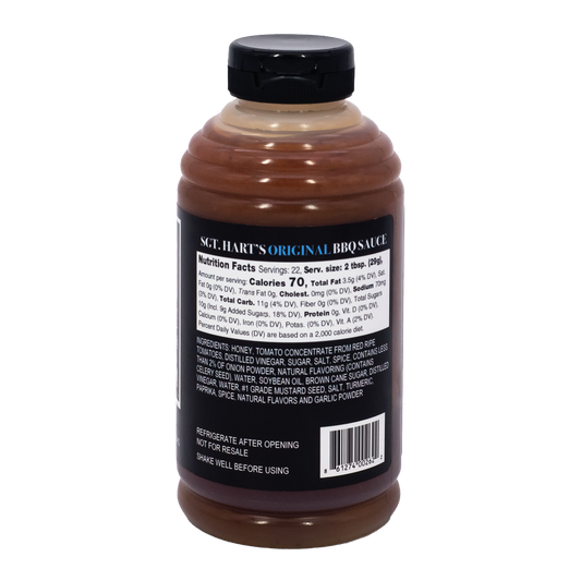 SGT Hart's Original BBQ Sauce, 22.4oz