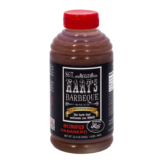 Intensified Habanero flavor SGT Harts barbecue sauce
