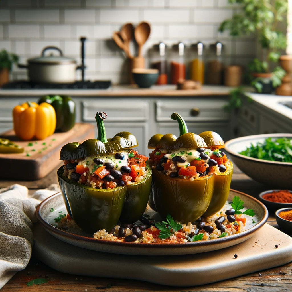 Healthy New Year, Flavorful Start: BBQ Stuffed Bell Peppers with Reduced Sugar BBQ Sauce