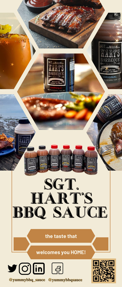 SGT. HART’S INTENSFIED CHIPOTLE BBQ SAUCE, 22.4oz
