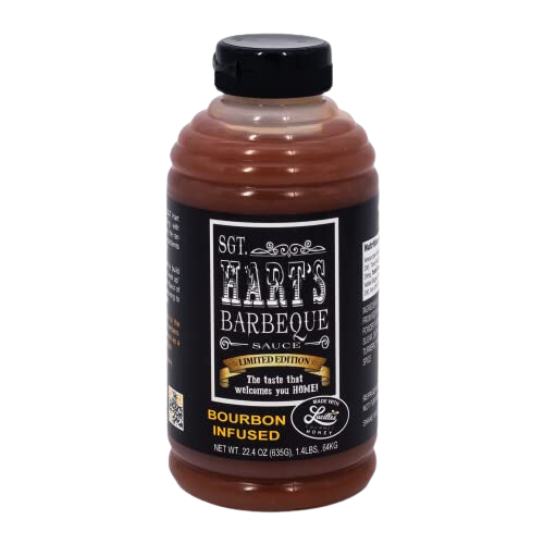 SGT. HART’S BOURBON INFUSED BBQ SAUCE, 22.4oz